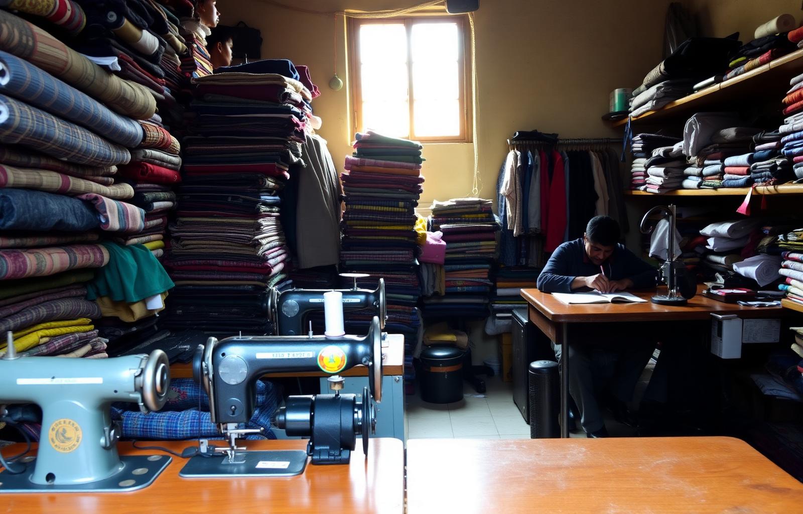 Inside our tailoring shop in Tulsipur